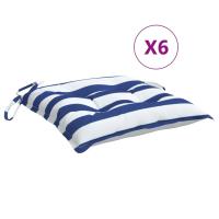 vidaXL Cojines para silla 6 uds tela Oxford 50x50x7 cm Color Verde,  Azul y blanco,  Negro y blanco y mas Cojín Decorativo de Asiento Cojines de muebles de salon - details 1