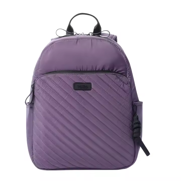 Mochila para Ordenador Portátil de 15,4 Pulgadas, Modelo Arlyn M, 1 Compartimento, Bolsillo con Organizador, Bolsillos Botella, Espaldar Acolchado, Correa para Maleta, Color Morado - Totto España - 1