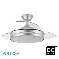 Frabrilamp - Fabrilamp - Ventilador Dc Esparta Plata 91Ø 72w 6120lm 3asp.desp 3000-4000-6000k Remoto+temporizador+memoria - details 0
