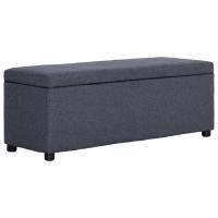 vidaXL Banco con espacio de almacenaje 116 cm poliéster en color Gris claro/Taupé/Gris oscuro - details 2