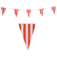Bandeja De Banderines Triangular Para Fiesta De Cumpleaños Circo Temática Carnaval En Rojo Y Blanco Decoración Para Hogar - details 5