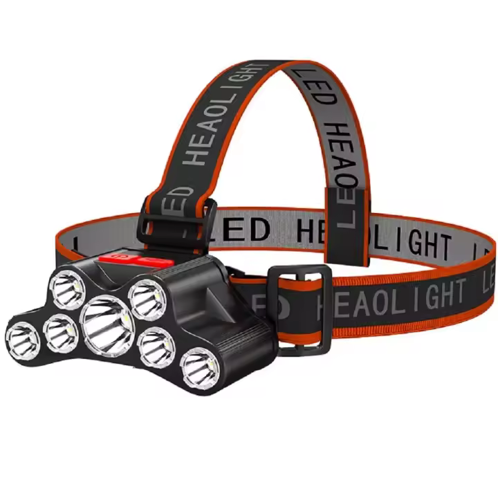 Linterna Frontal LED Recargable 7 Luces Impermeable Ajustable 4 Modos Ligera Para Camping Al Aire Libre Correr Senderismo Trabajar - 1