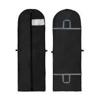 60 x 180 cm (1 unidad), funda para vestido de novia y vestido de dama de honor antipolvo, impermeable, humedad, plegable y portátil, cierre de cremallera bilateral - details 1