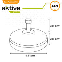 Base para sombrilla circular antracita 19-33 mm Aktive - details 6