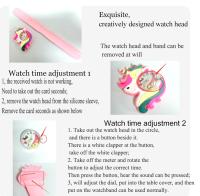 Juego De Reloj Y Joyería Para Niñas Con Patrón De Caballo Arcoíris Collar Aretes Anillo Pulsera Regalos Para Niñas Y Niños - details 33