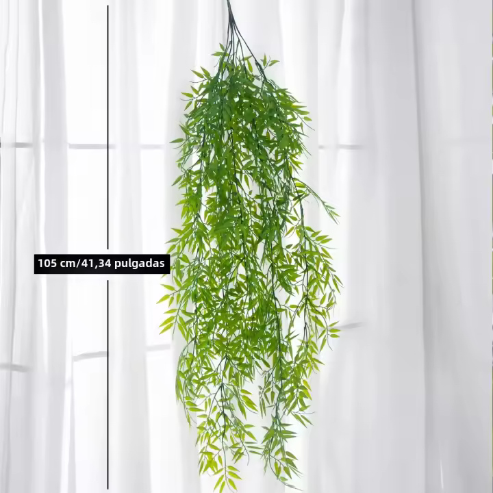 Plantas Artificiales Colgantes 105cm Hojas De Arce Falsas Vínculos De Plástico Para Decoración De Jardín Y Hogar Toque Real - 1