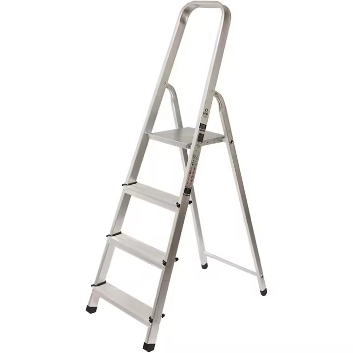 Escalera de Aluminio Plegable 5 Peldaños  Multifunción Antideslizante, Ligera y Resistente Doméstica, fácil transporte y almacenaje. Máxima carga 150 kg. - 1