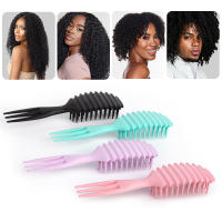 Cepillo De Pelo Para Cabello Rizado Suave Y Africano Con Masaje Del Escalpelo Herramienta De Peluquería Para Borde De Rollo - details 3