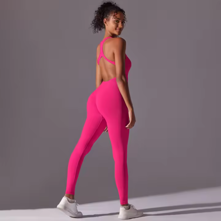 Traje de Yoga de una pieza con curva de sirena para gimnasio, moldeador sin costuras, ropa Abdominal ajustada, belleza deportiva, traje de una pieza - 1
