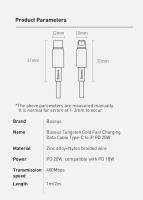 Cable De Datos Baseus PD 20W Para iPhone 14 13 12 pro Max Tipo C Carga Rápida Para Macbook iPad Mini Air 1m/2m Tejido Sin Químicos De Alta Preocupación Origen: China Continental - details 10