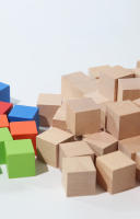 Bloques De Construcción De Madera Coloridas Para Niños Cubos De Madera Para Aprender Formas Y Colores Juguete De Pilastra Para Bebés Y Niños - details 12