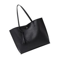 Bolso de Mano para Mujer, Gran capacidad, Negro, sencillo, Modern, de PU, práctico - details 1