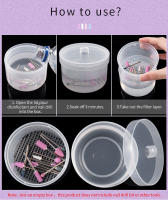 Caja De Desinfección Para Uñas Con Doble Filtración Caja De Almacenamiento Para Manicura Contenedor De Limpieza Para Cepillos De Uñas - details 2