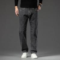 Nuevos Jeans Azules Para Hombre 5 Colores Talla Grande Algodón Elástico Estilo Recto Casual Comercio Pantalones De Denuim De Cintura Alta - details 6