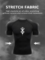 Camiseta De Compresión Con Estampado Para Hombre Verano Manga Corta Guardia Contra Arrugas Deporte Secado Rápido Camiseta De Base - details 11
