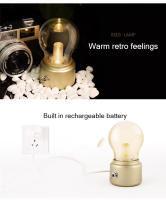 Lámpara De Escritorio LED Clásica Recargable Por USB Luz De Noche Retro Decorativa Bombilla Incluida Material ABS - details 1