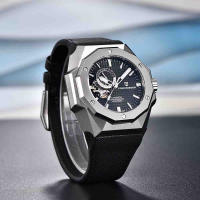 Reloj Mecánico Para Hombre PAGANI DESIGN 42MM NH39 Cristal De Zafiro Deportivo Resistente Al Agua Acero Inoxidable Pulsera De Goma Estilo Business - details 16