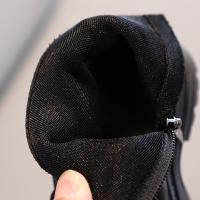 Botas De Cuero Para Niños Moda Otoño Invierno Botines Cortos Con Cierre De Cremallera No Esmeriladas Antideslizantes Para Niños Y Niñas - details 4