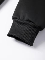 Chaqueta De Lana De Oveja Invierno Con Cierre De Cremallera Y Capucha Chaqueta De Manga Larga Suave Y Cálida Para Hombres Negro Casual Deportivo - details 15