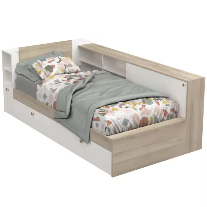 Miroytengo Cama Life con Almacenaje Dormitorio Juvenil en Varios Colores 90x190-200 cm - 1