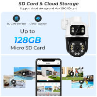 Nueva Cámara De Vigilancia PTZ 4K 8MP Con Doble Lente Y Pantalla Dual Detecta Humanos Con Inteligencia Artificial iCSee Exterior IP66 - details 10