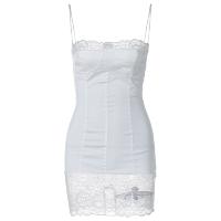 Vestido Mini Elegante De Verano Hugcitar 2024 Sin Mangas De Encaje Y Patchwork Espalda Descubierta Para Mujer Vestimenta Para Bodas Y Fiestas De Cumpleaños Estilo Y2K - details 9