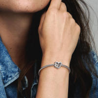 Pandora Charm de Colgante en Plata de Lei en filigrana Familia y Estrella 792829C00,Incluye Caja Original - details 1