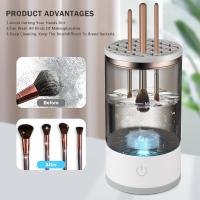 Cepillos de maquillaje eléctrico limpiador, portátil USB reutilizable maquillaje cepillo limpiador máquina, rápida limpieza y secado - details 1