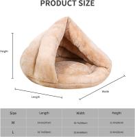 Super Caliente Cama del animal doméstico Gato Casa Fundas Saco de dormir para mascotas y Pequeños Perros xz001 (S: 50*37*29cm, abaricoque) - details 0