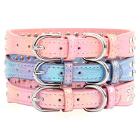 Collar De Cuero Para Perros Pequeños Con Diamantes Ajustable Y Padded Collar De Gato Para Chihuahua Y Otros Pequeños Mascotas - details 4