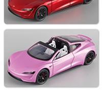 Tesla Roadster Convertible Supercar De 1:24 En Metal Con Sonido Y Luz Modelo De Coche De Juguete Para Niños Regalo De Cumpleaños - details 11