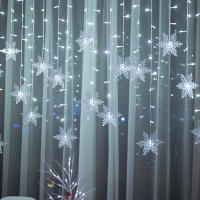 Curtain De Navidad LED Con Icicles Y Enredaderas De Hadas 4M Decoración Para Jardín Fiesta Hogar Año Nuevo - details 4