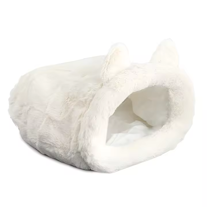 Ibañez Saco de Dormir para Gatos White Kitty - Suave y Lavable - 1
