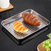 Juego De Bandeja Para Barbacoa De Acero Inoxidable Con Soporte De Enfriamiento Desmontable Y Plancha Multifuncional Para Cocina Bandeja Para Hornear Antiadherente HOCOSHINE - details 7