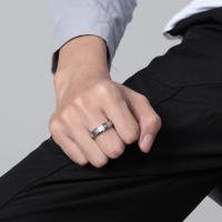 Anillo Rotativo De Acero Inoxidable Con Estrella De Diamante Para Aliviar El Ansiedad Y Descomprimir Anillo De Moda Unisex - details 4