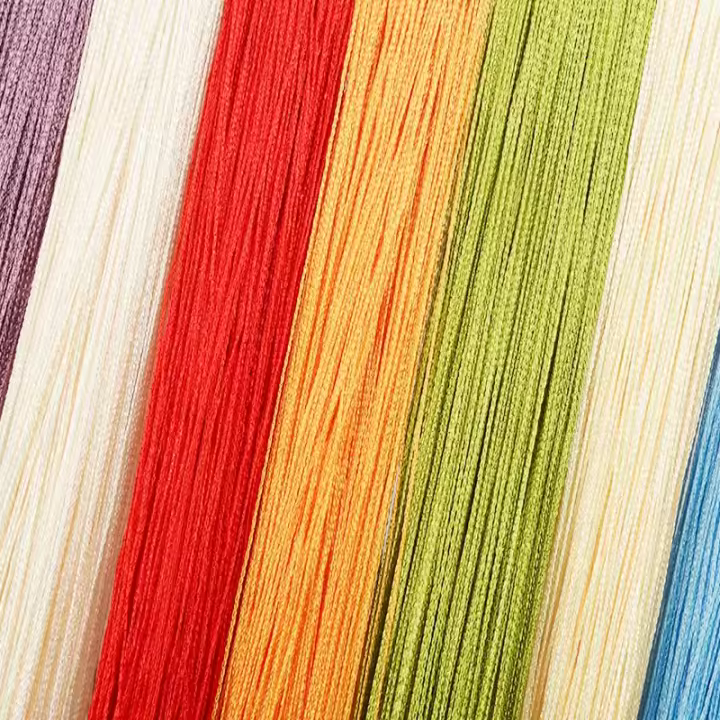 Cortina De Seda Multicolor 100X200Cm Para Decoración De Bodas Y Salones Cortina Línea Para Puerta De Casa Con Borlas Venta Directa Del Fabricante - 1