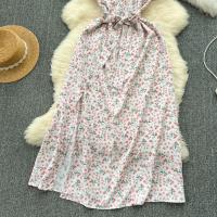 Vestido Bohemio De Verano Para Mujer Estampado Floral Vintage V-Neck A-Line Midi Con Abertura Elegante Ropa Casual Female - details 15
