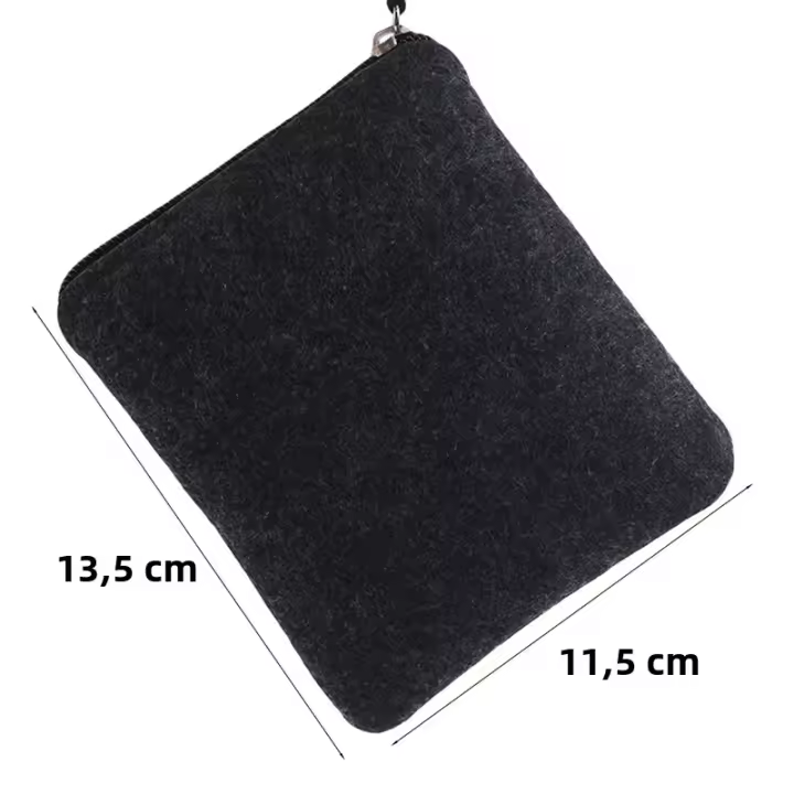 Monedero De Lana Para Hombres Y Mujeres Con Cargador De Moneda Mini Almacenamiento Tarjeta De Crédito ID Bolsa De Auriculares Estuche De Mano Casual Unisex - 1