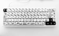 Naught Cat Teclas De Juego Mecha Mx 140 Teclas Perfil MOA PBT Teclas Sublimación Para Teclado Mecha Gaming Blanco Negro - details 3