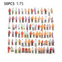 50Pcs Figuras De Miniatura 1:75 Escala 19-25mm Pintadas Personas Multicolor Poses Variadas Para Escenarios De Modelado - details 5