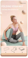 Alfombra De Yoga Plegable Ecológica TPE Para Viajes Doble Cara Antideslizante Para Yoga Pilates Y Ejercicios De Piso - details 1