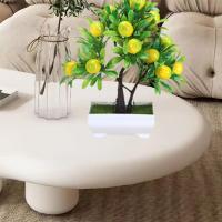 Planta Artificial De Bonsái De Frutas Con Naranja Manzana Limón Decoración Para El Hogar Y Sala De Estar Arbolado Falso De Tamaño Pequeño - details 18