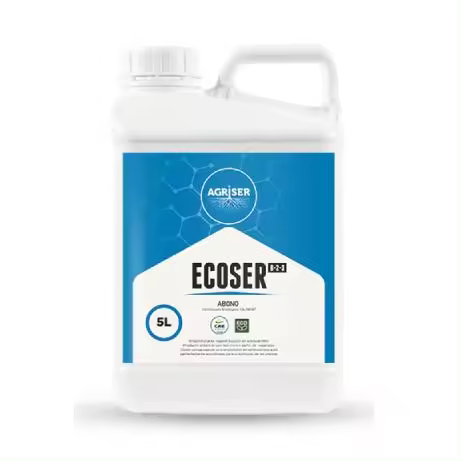 Aminoácidos rico en Nitrogeno, fosforo, potasio y azufre Ecoser 8-2-3 5 Litros  AGRISER Fertilizante Líquido Ecológico - 1