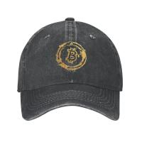 Gorro De Béisbol Vintage Ajustable Para Hombres Y Mujeres Con Diseño De Bitcoin Y Blockchain Protección Solar Para Primavera Otoño Material De Algodón - details 0