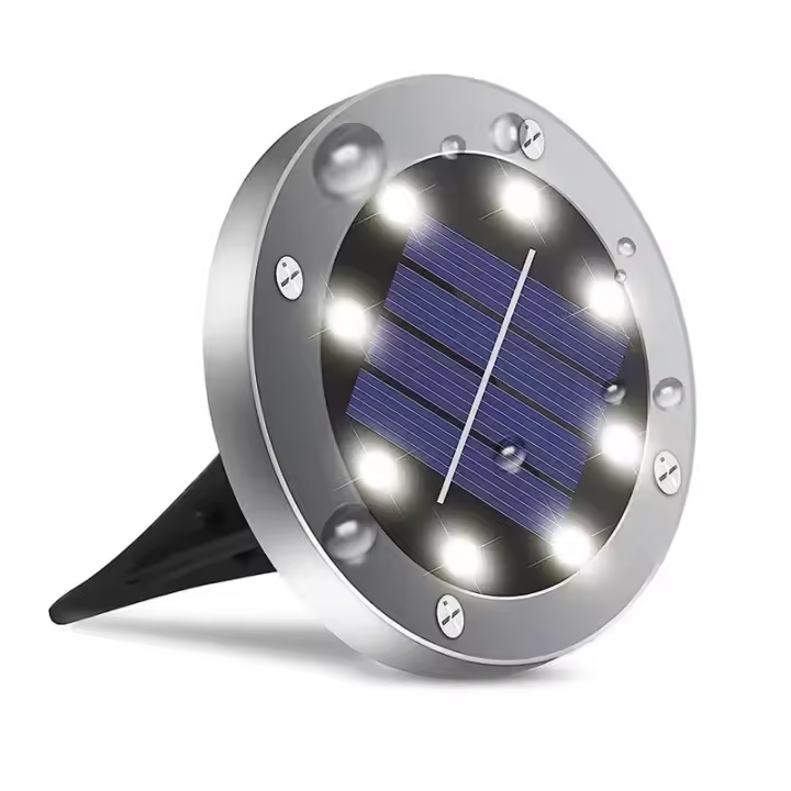 Lámpara Solar IP68 LED Para Exteriores Luz De Suelo Con Energía Solar Para Jardín Patio Camino Decoración De Jardín Luz Subterránea Para Pista Y Pared - 1
