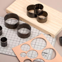 Juego De 7 Piezas Cortador De Cuero Láser Punzón Circular Hueco Herramientas De Artesanía De Cuero Y Papel WUTA Cortador De Circulo De Cuero Fino - details 3