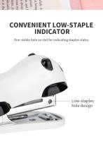 DELI Mini Stapler Cartoon Set Máquina De Clavija Con 1000 Piezas De Clavijas No.10 Suministros De Oficina Y Escuela Para Encuadernación Manual - details 5