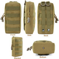 Bolsa Táctica Multifuncional Para Exteriores Con Sistema Molle Bolsa De Cinturón Para Móvil Accesorios De Caza Material De Nylon - details 3