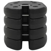 vidaXL Placas de peso para cenador 4 uds hormigón negro 220x50 mm - details 1