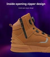 Botas De Motocicleta Para Mujer En Cuero Negro Resistente Al Agua Con Cordones Rápidos Botines De Motocross Para Hombres - details 5